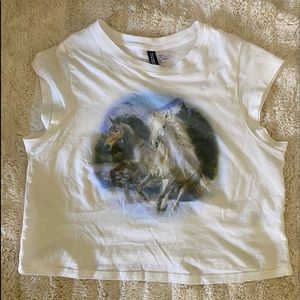 h&m horse crop top